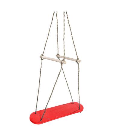 Summersdream Skateboard Surfing Tree Swing  Thick Plywood Board to Stand Up Surf The Air - Replacement for Traditional Swing - Easy to Hang Surf Board Swing  32 inch x 8 inch for Kids Up to 300 Lbs Red