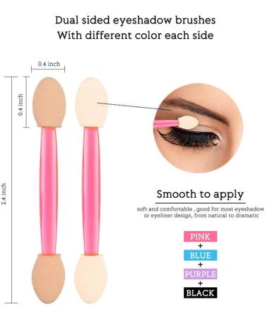 MORGLES 200 PCS Disposable Eyeshadow Applicators | Sponge Eye Brushes | Multicolored | Pack of 1 - Buy Online on GoSupps.com