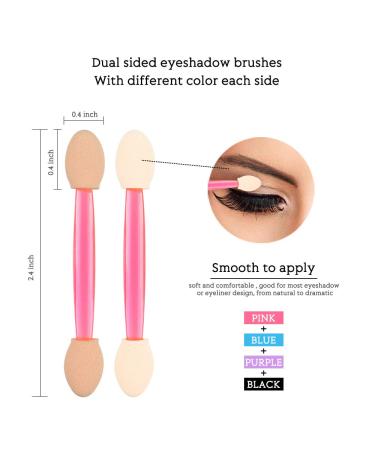200PCS MORGLES Disposable Eye Shadow Sponge Applicators - Dual Sides, Multicolor - Buy Online on GoSupps.com