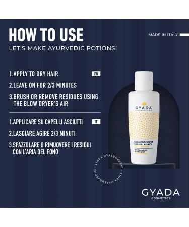  GYADA COSMETICS GYADA COSMETICS Dry Shampoo for Blonde Hair soothing and invigorating adds volume and freshness for light and blonde hair with turmeric extract Aloe Vera vitamin B5 and starch. - Buy Online on GoSupps.com
