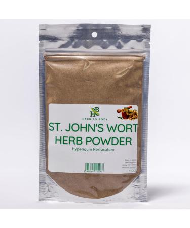 Herb To Body St. John s Wort Herb Powder - 4oz Wildcrafted Hypericum Perforatum 100% Pure Dried Saint John s Wort Herbal Tea & Tincture Ingredient