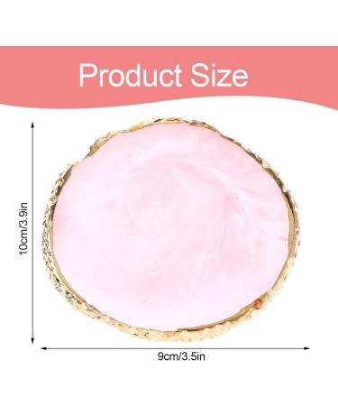 Abeillo Resin Nail Art Pallet Manicure Painted Palette Gold Edge Nail Polish Palette Nail Art Makeup Palette Display Box Nail DIY Accessories Pink - Buy Online on GoSupps.com