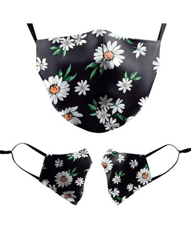 Sunflower Floral Print Anti Pollution Mouth Covers Cotton Half Face Mouth Reusable Dustproof Washable Facial Decoration Cotton Breathable Anti Droplet Dust-Proof Face Mouth - Buy Online on GoSupps.com