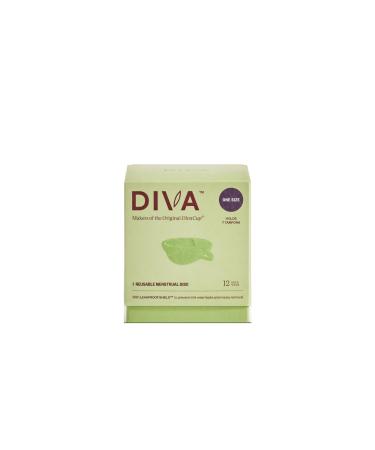 Diva Disc - Comfortable Reusable Menstrual Disc with Leakproof Shield - Period Disc for Up to 12 Hours of Continuous Wear - 100% Medical Grade Silicone - Holds 7 Tampons of Flow - One Size Fits Most