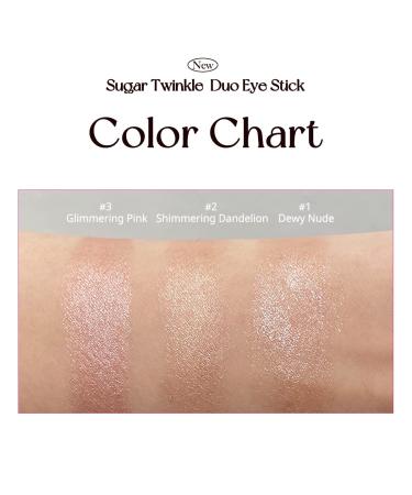Peripera SUGAR TWINKLE DUO EYE STICK (01 DEWY NUDE) - Long-Lasting Shimmer for Effortless Glamour - Buy Online on GoSupps.com