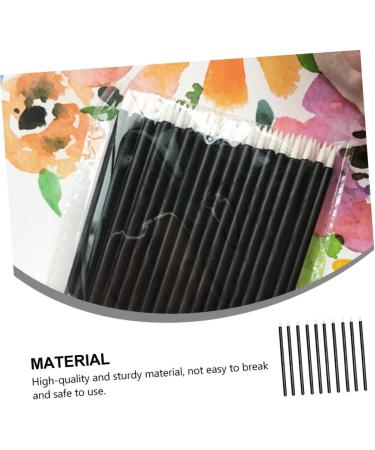 SOESFOUFU 100pcs Disposable Eyeliner Makeup Brush Applicator Eyeliner Brush Head Black Artificial Fiber - Buy Online on GoSupps.com