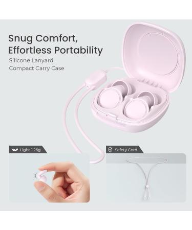 2 Pairs of Soft Silicone Ear Plugs for Sleeping | 25dB Noise Reduction | Reusable Hearing Protection | Includes 8 Ear Tips (S/M/L) - Pink - Buy Online on GoSupps.com