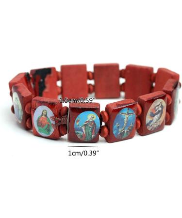 Oralgo Rosary Bracelet | Handmade Wooden Catholic Bangle with Colorful Pearls | International Shipping Available - Buy Online on GoSupps.com
