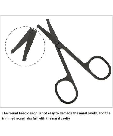 TEMKIN Nose Hair Trimmer - Mini Stainless Steel Ergonomic Cutter for Men & Women - Portable Round Head Scissors in Silver - Best Beauty Tool for Smooth Grooming - Buy Online on GoSupps.com