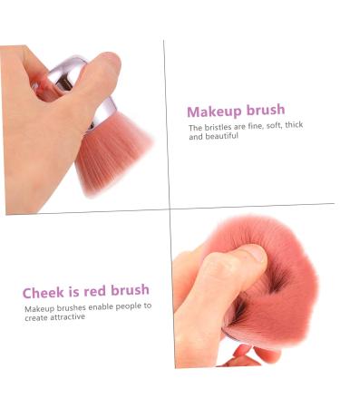 NOLITOY Mushroom Head Makeup Brush | Fluffy Face Powder & Cheek Brush | Triangle Body Brush | Portable Pink Beauty Tool - Buy Online on GoSupps.com