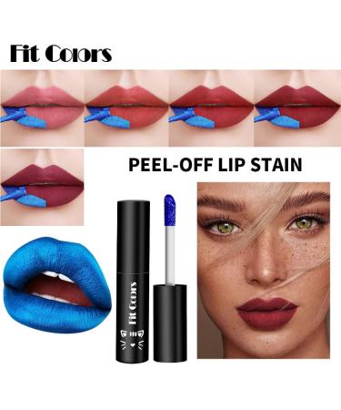AKARY Peel Off Lip Stain Lip Tint Matte Lipstick - Waterproof, Long Lasting Liquid Lipstick, Nonstick Cup Tear-off Lip Gloss for Women Girls - 05 - Buy Online on GoSupps.com
