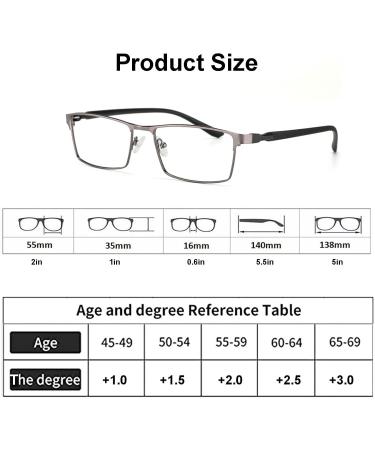 Buy +1.5 Brown Reading Glasses - UV400 Computer Glasses Resin Lenses with Spring Hinges Unisex Reading Aid for Eye Strain Relief - Buy Online on GoSupps.com