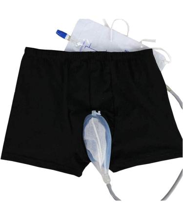 Urine Bag Wearable Urine Bag Incontinence Pants for Men Portable Leak Proof Urine Funnel Urinary Drainage Stabilizatio Device for Travel Outdoor Use Spill Proof Collector (Size : Small (52-76cm))