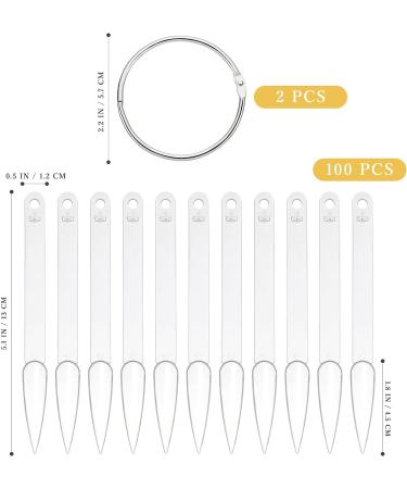 Beaupretty Stiletto Nail Sticks - 100pcs Fan-shaped Nail Display Tips with Metal Ring (Transparent) - Buy Online on GoSupps.com