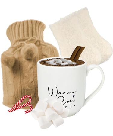 Christmas Gift Set for Her - Hot Water Bottle, Hot Chocolate Mug, Marshmallows & Candy Canes - Buy Online on GoSupps.com