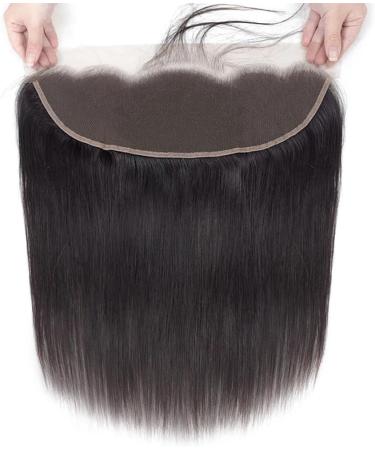 HEFABRIGHT HD Frontal Human Hair 13X4 Lace Closure Front Straight Wave Virgin Human Hair 13X4 Lace Frontal 150 Density Free Part Pre Plucked Hairline Baby Hair Around Natural Black 18 Inch 18 Inch Straight Wave 13x4 Lace Closure - Buy Online on GoSupps.com