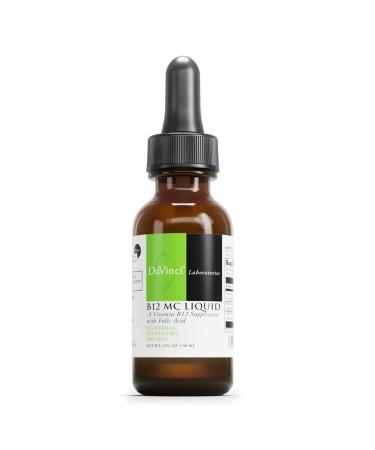 DaVinci Labs B-12 MC Liquid - Dietary Supplement to Support Cardiovascular Health Energy and Healthy Blood and Nerve Cells - With Vitamin B6 B12 and Folate - Gluten-Free - Vegetarian - 30 ml