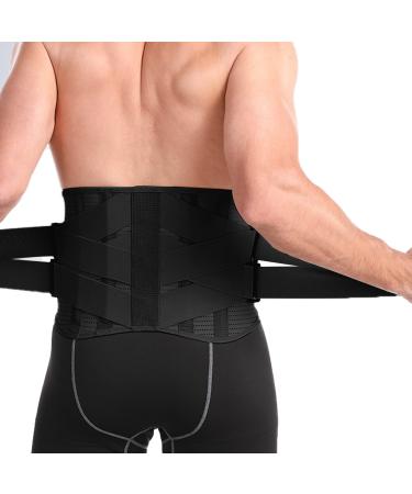 Usun back support belt Breaking back bandage innovative lumbar spine support lumbar bandage to relieve back pain prevention of injuries and stabilize the lumbar spine black