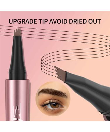 3D Microblading Eyebrow Tattoo Pencil 4 Fork Tip New Waterproof & Long Lasting Brow Pencil Fine Stroke Eyebrow Pencil for Natural Makeup (Grey) - Buy Online on GoSupps.com