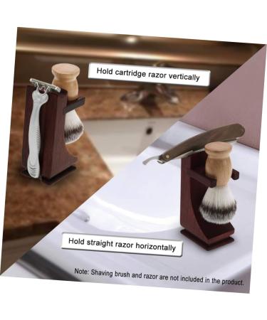 Hemoton Razor Storage Stand - Electric Razor Holder for Men | Barber Organizer & Wooden Shaving Set - Buy Online on GoSupps.com