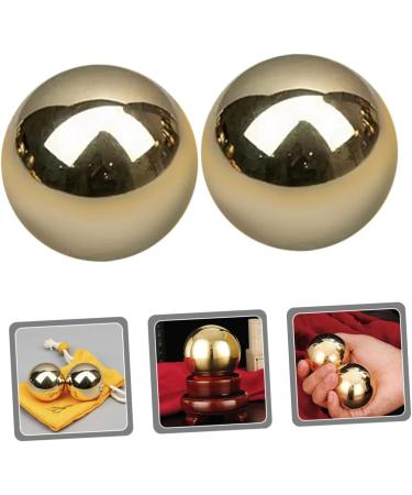 Magiclulu 4-Piece Brass Massage Balls | Baoding Fitness Balls for Stress Relief & Wellness - Buy Online on GoSupps.com