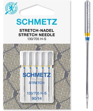 Schmetz Stretch Sewing Machine Needles 90/14 - Pack of 25 | 130/705H H-S Size for Stretch Fabrics - Buy Online on GoSupps.com
