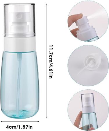 WLLHYF 2 Pack Travel Spray Bottle TSA Approved Small Spray Bottle Travel Size 2oz/60ml Leak Proof Refillable Fine Mist Spray Bottle for Perfume Essential Oils Toners Hair Face Cosmetics (blue/pink) - Buy Online on GoSupps.com