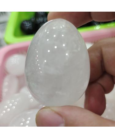1pc Natural White Quartz Crystal Egg Shaped Rock Stone Natural Stones and Crystals Can be Used for Home Office Decoration