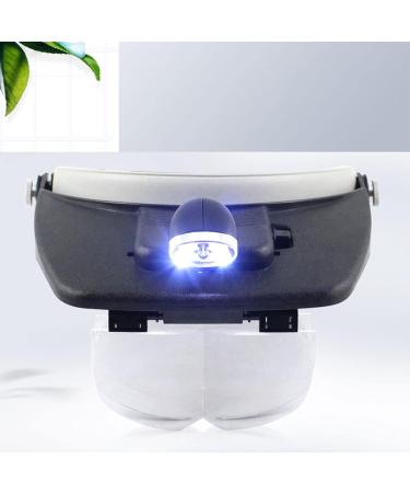Head Mount Magnifier with Led Professional Jewelers Loupe Lights 1.2X 1.8X 2.5X 3.5X Magnifier Glass Head Mount Magnifier Jewelers Magnifying Glasses Small Gift - Buy Online on GoSupps.com