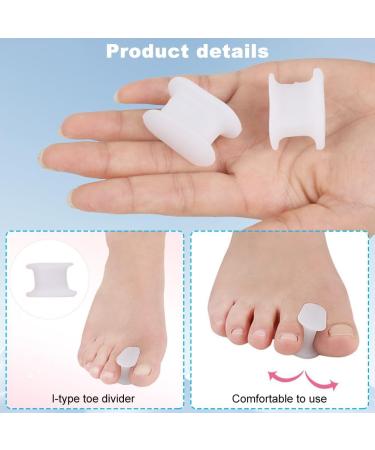  Autuuuckee Silicone Toe Spreader & Separator 4 Pairs for Bunions & Hallux Correction Comfort & Support in White  - Buy Online on GoSupps.com