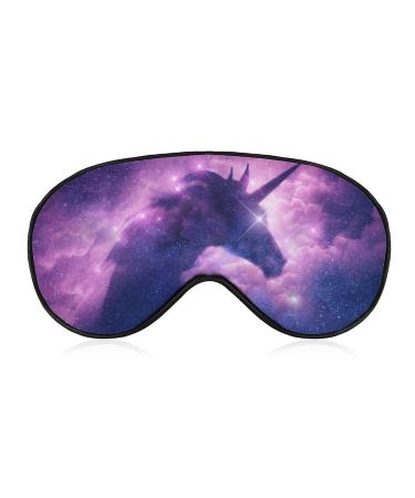 Unicorn Galaxy Nebula Cloud Sleep Mask Eye Cover for Sleeping Blindfold with Adjustable Strap Blocks Light Night Travel Nap for Men Women