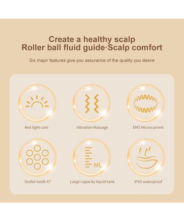 RissunkV Hair Oil Applicator with Red Light | Electric Scalp & Head Massage Device | Ultimate Hair Care Brush for Healthier Hair - Buy Online on GoSupps.com