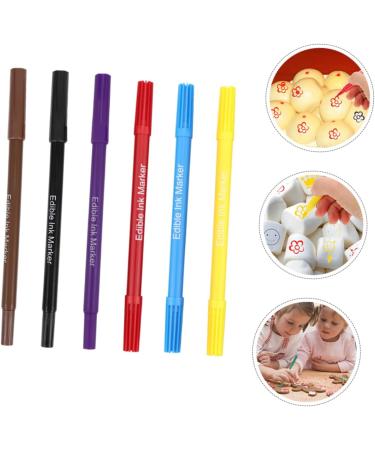 COLLBATH 6pcs Cake Boxes Biscuits Decor Portable Edible Markers Cake Coloring Edible Pens Food Pens Plastic - Buy Online on GoSupps.com