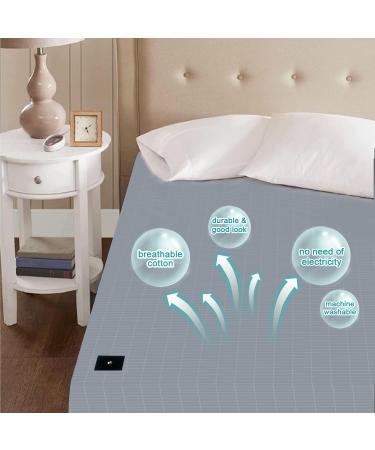 Grounding Fitted Sheet - Conductive Silver Fiber for Better Sleep | Earth Energy | Grey 60x80 - Buy Online on GoSupps.com