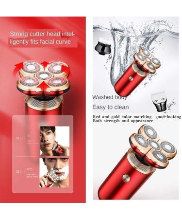 KouRy 5 in 1 Electric Shaver for Men - Bald Head Razor Hair Clippers & Grooming Kit - Fast-Charging Waterproof (Red - Buy Online on GoSupps.com