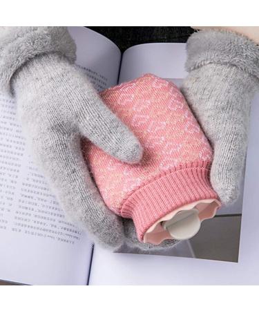 Pink 525ml Silicone Heat Bottle with Cover - Cute & Mini Hot Water Bag for Hand Feet & Abdominal Warmth - Outdoor Proof - Buy Online on GoSupps.com