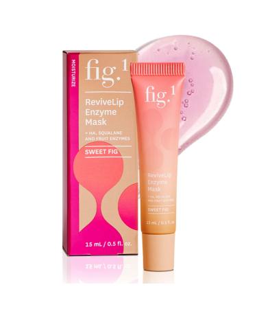 Fig.1 ReviveLip Enzyme Mask | Hydrating Lip Balm for Dry Flaky Lips Vegan Moisturizing Lip Treatment with Papain & Hyaluronic Acid | Overnight Lip Mask | Lip Moisturizer for Sensitive Skin 0.5 oz