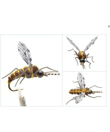 YZD Fly Fishing Dry Flies Kit - Mosquito Drone Bee Lures for Rainbow Trout - International Shipping Available - Buy Online on GoSupps.com