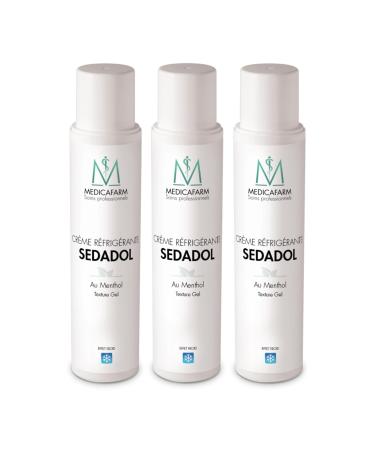 MEDICAFARM - Cr me r frig rante SEDADOL au menthol - Effet froid - Aide soulager les douleurs et sensations de jambes lourdes - 3 flacons airless 250 ml Lot de 3