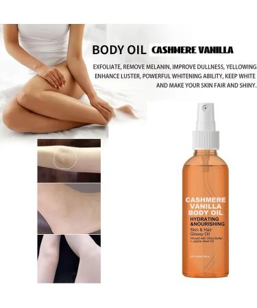 Vanilla and Cashmere Body Oil Deep Nourish Skin Vanilla Cashmere Body & Hair Oil Shiny Body Oil for Body Care - Buy Online on GoSupps.com