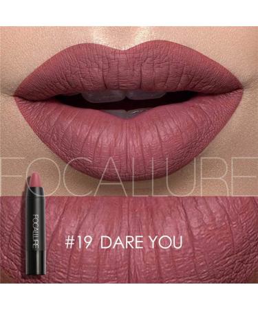FOCALLURE Ultra Chic Matte Lipstick - Long Lasting, Waterproof Lip Crayon with Vitamin E - DARE YOU - Buy Online on GoSupps.com