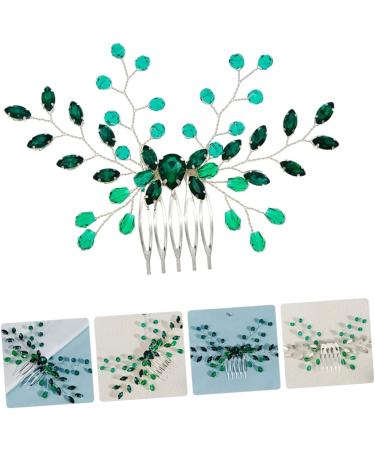 Angoily Rhinestone for Hair Rhinestone Hair Comb Green Hair Accessories Hair Gems for Women Hair Rhinestones Bride Hair Accessory Wedding Tiara Crystal Decorate Beautiful Women's - Buy Online on GoSupps.com