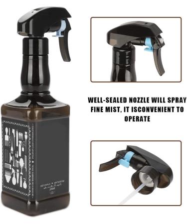 500ml Plastic Spray Bottle Hairdressing Sprayer Salon Barber Barber Hairstyling Sprayer Hair Tools Flower Planting Tool(Black) - Buy Online on GoSupps.com