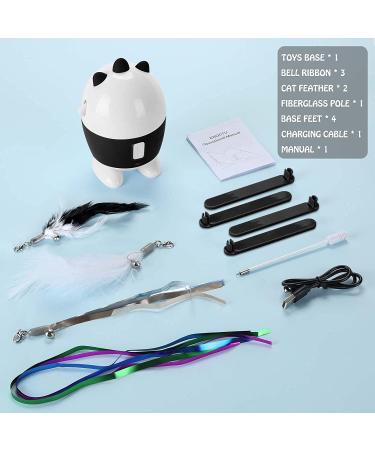 Interactive Cat Feather & LED Toy - 2-in-1 Rechargeable Exercise Toy for Indoor Cats - Buy Online on GoSupps.com