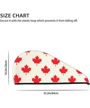 Buy Hair Towel Wrap - Quick Drying Hair Turban with Button | Perfect for Canada Day Celebrations - Buy Online on GoSupps.com