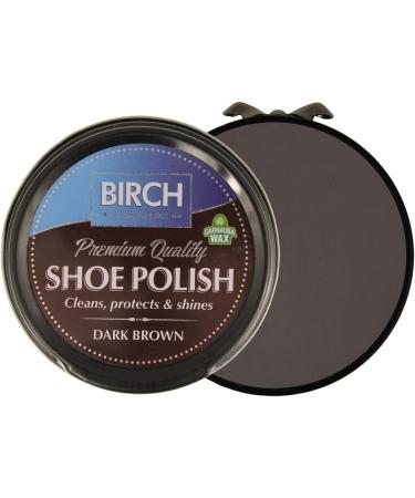 Charles Birch Premium Quality Shoe Polish 50ml High Pigment Cleans Protects Shines inc Carnauba Wax Lever Open Tin (Dark Brown) - Buy Online on GoSupps.com