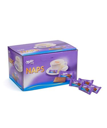Milka Milka Naps - Milk Chocolate Squares - Practical Format - Display of 355 Units (4.5g)