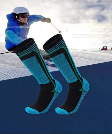 Buy Finger Ten Unisex Ski Socks - Cotton Sports Socks for Men Women & Children - 2 Pairs - Perfect for Skiing & Snowboarding - Thermo Comfort in Blue - Buy Online on GoSupps.com