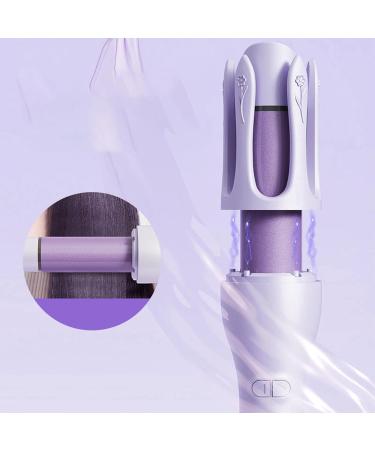 Rotating Curling Iron - Automatic Hair Curler with Fast Heating & 4 Adjustable Temps for Perfect Hair Styling - Purple - Buy Online on GoSupps.com
