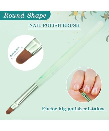 3PCS Nail Clean Up Brushes for OPI - Acetone Resistant Cuticle Cleaning Nail Art Precision Tools in Jade Green - Buy Online on GoSupps.com